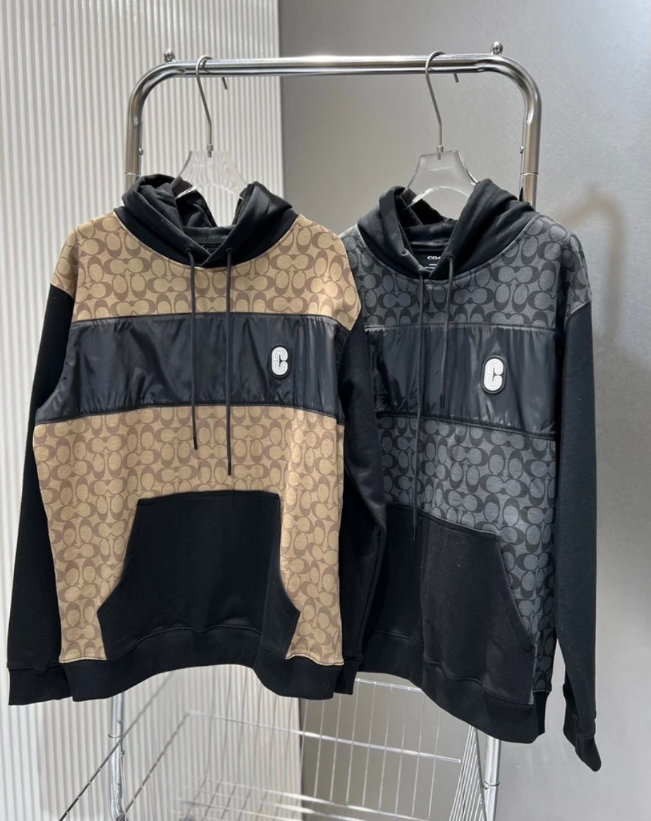 Coach mixed media hoodie sale